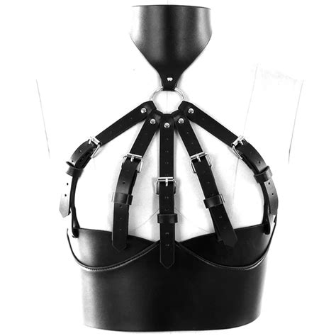 Leather Skirt Body Harness Garter Belt Women Sexy Bondage Fetish