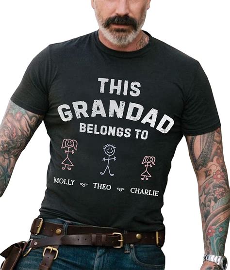 This Grandad Belong To Tees Custom Name Fathers Day T Shirt Customizable Mom T Shirt