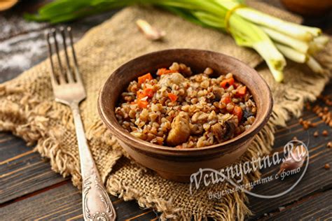 Гречка по-купечески с грибами: рецепт с фото