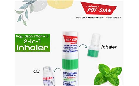 Buy Poy Sian Mark-2 Nasal Relief Inhaler | 2 in 1 Inhaler | Refreshing ...