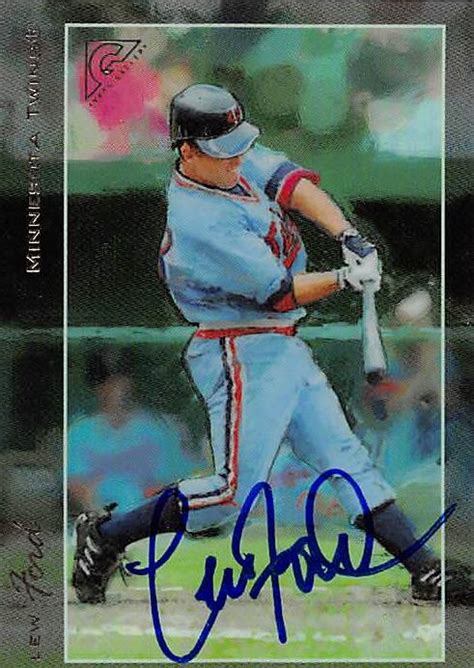 Lew Ford Autographed Baseball Card Minnesota Twins 2005 Topps Gallery 36