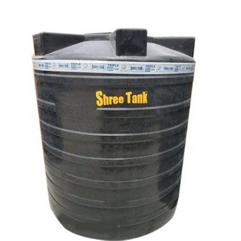 Triple Layer LLDPE 1500 Liter Shree Black Water Storage Tank At Rs 8900