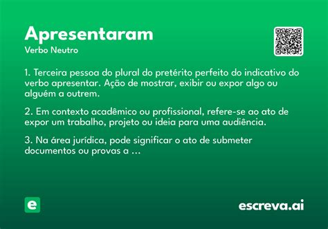 Apresentaram Ou Apresentarão - Apresentaram - Significado e Sinônimo - escreva.ai