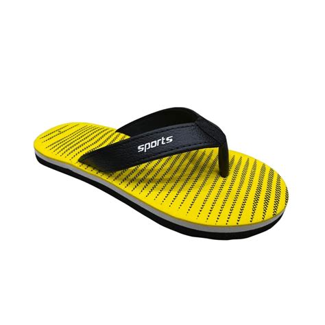 Fancy Synthetic Foam Yellow Printed Flip Flop Sleeper Size 8 Number