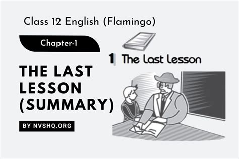 The Last Lesson Summary Class 12 English