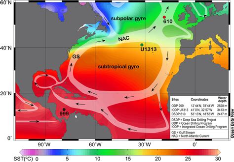 Location Map Of Ocean Drilling Program Odp Site Deep Sea