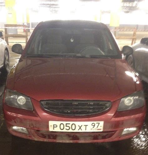 Решетка радиатора 2 полосы без эмблемы. — Hyundai Accent (2G), 1,5 л ...
