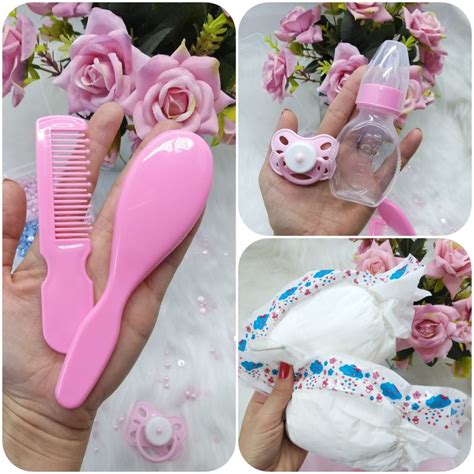 Acessorios Para Bebe Reborn - Kit De Acessorios Para Boneca Bebe Reborn Rosa Menina 8 Itens Básicos ...