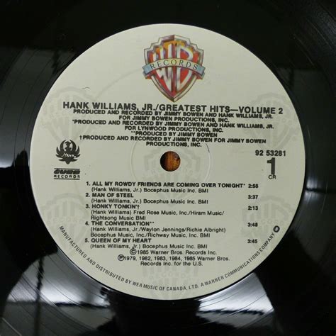 Hank Williams Jr Greatest Hits Volume 2 Lp Record Vinyl Album 12 Ebay