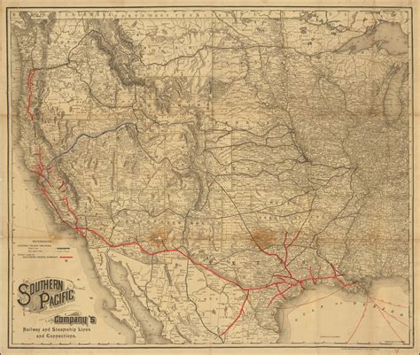 Southern Pacific Companys Railway And Steamship Lines And Connections Barry Lawrence