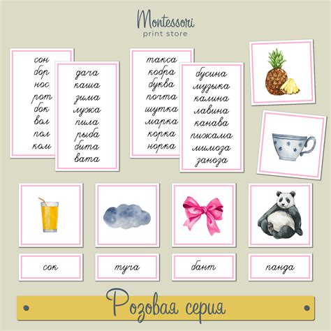 Карточки Монтессори купить и скачать