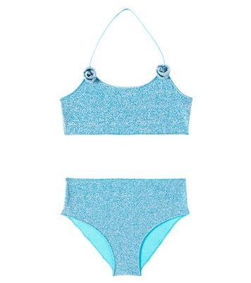 Lumière lamé bikini in blue Oseree Kids Mytheresa