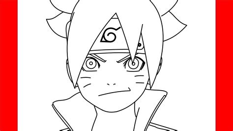 How To Draw Boruto Step By Step Drawing Youtube