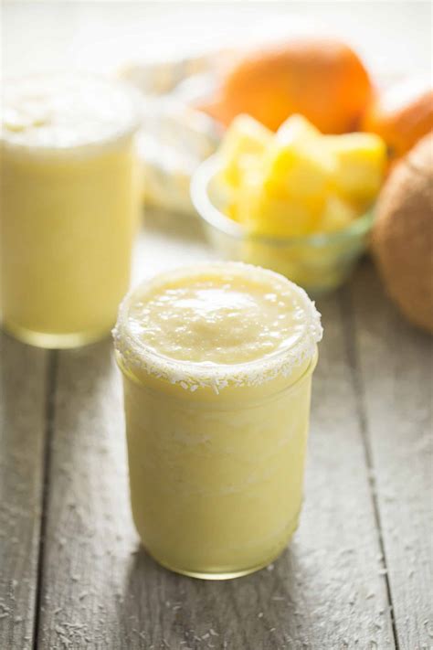 Tropical Orange Pineapple Smoothie Tastes Lovely