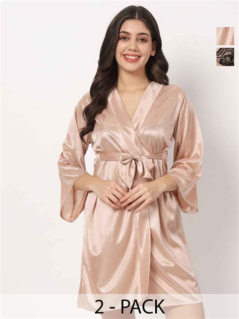 Buy Klamotten Halter Neck Non Padded Lingerie Set With Robe Lingerie Set For Women 27137730