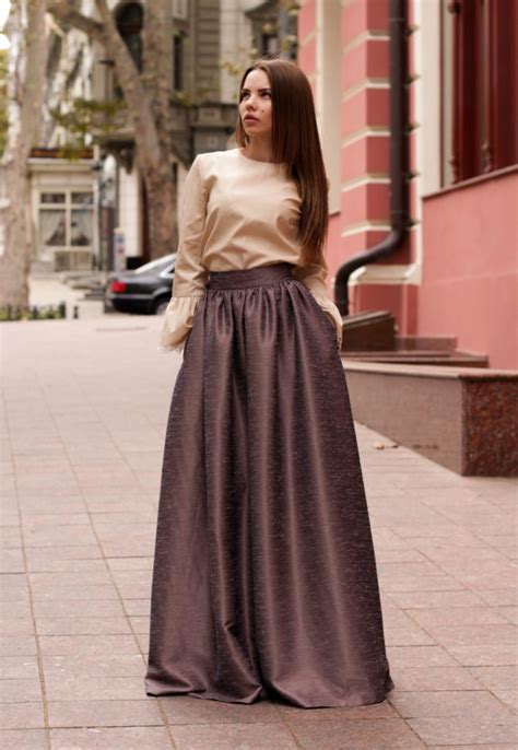 С чем носить длинную юбку в пол фото 2017: горошек, зеленую, зимой