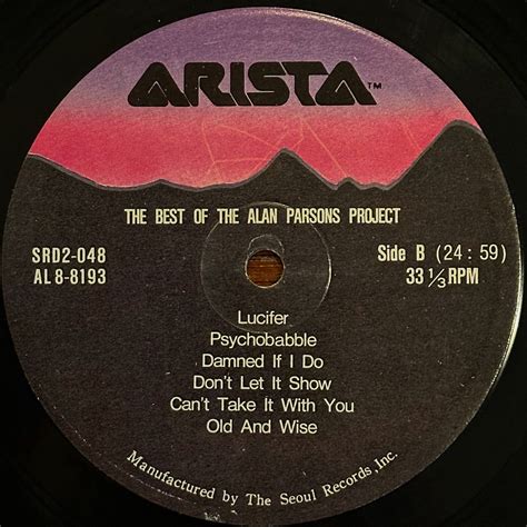 알란 파슨스 프로젝트 The Alan Parsons Project The Best Of The Alan Parsons