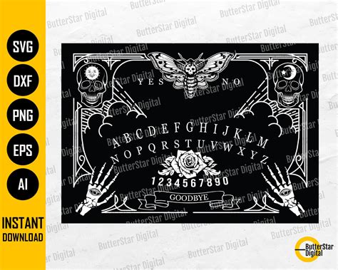 Ouija Board Svg Dead Spirit Board Game Svg Cricut Cutting Etsy