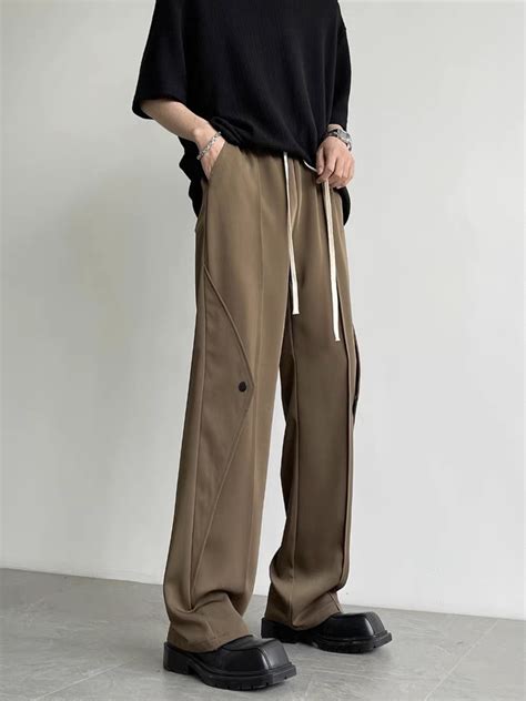 Straight casual wide-leg suit trousers – CHTBWMEN