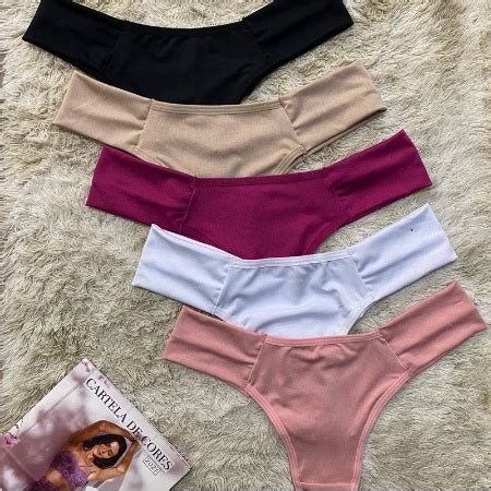 Kit Calcinhas De Microfibra Fio Duplo Pala Lateral Lingerie Conforto Shopee Brasil