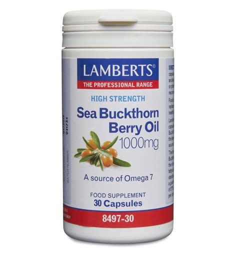 Sea Buckthorn Berry Oil 1000mg Omega 7 30 Capsules Lamberts