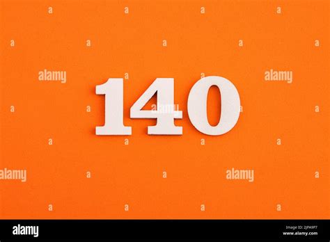 white wooden number   eva rubber orange background stock photo alamy