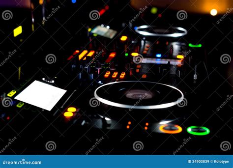 Colourful Dj Deck And Turntables Stock Image Image Of Disco Musical
