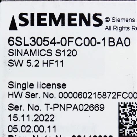 [신품] 6SL3054-0FC00-1BA0 지멘스 SINAMICS S120 CompactFlash 카드 라이센스 ...