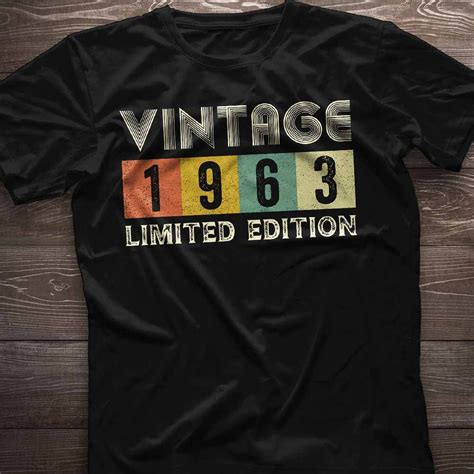 60 Year Old Birthday Vintage 1963 60th Birthday T Shirt Tops Bornmens Tops Modern Fashion Free