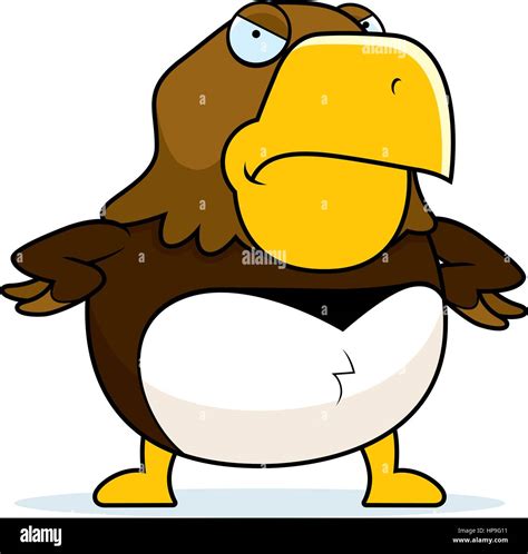 A Cartoon Hawk With An Angry Expression Stock Vector Image And Art Alamy