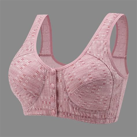 SELONE Front Closure Bras Plus Size For Women Sexy Lingerie Cotton Comfortable Bras U Shaped