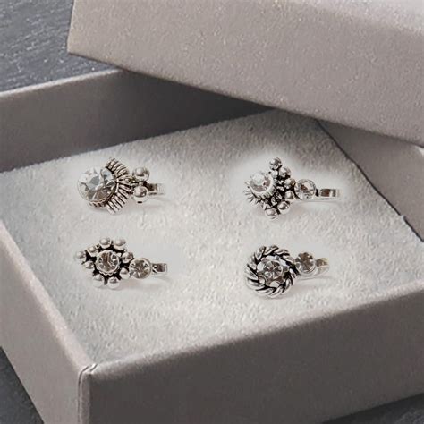 Nose Rings – Stylish & Comfortable Set of 4 for Everyday Wear – My Tiara