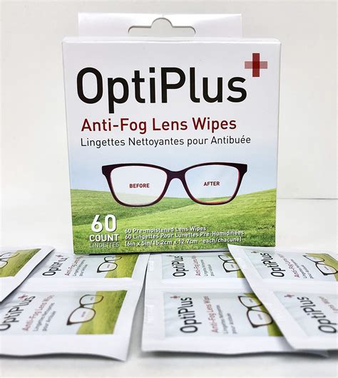 Anti-Fog Spectacles Lens Wipes OPTIPLUS Box of 60 Wipes | Buy Now with