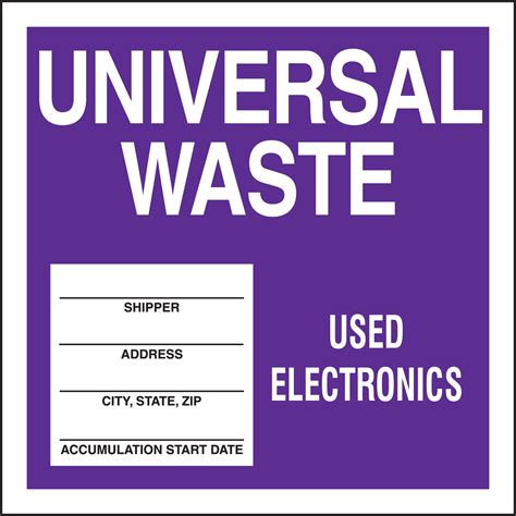Drum & Container Labels: Universal Waste - Used Electronics (MHZW513PSP)