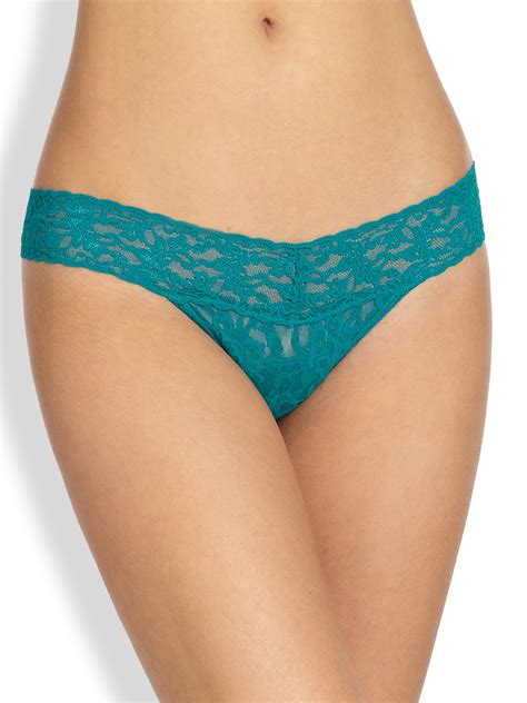 Lyst Hanky Panky Low Rise Lace Thong In Blue