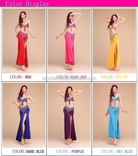 Bestdance Hot Arab Sexy Belly Dance Costume Set Pics Bra Top Hip