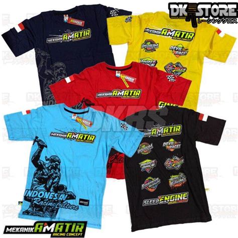 BAJU KAOS RACING MEKANIK AMATIR INDONESIAN CULTURE BIRU ORIGINAL KAOS