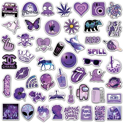 pcs purple graffiti stickers   items