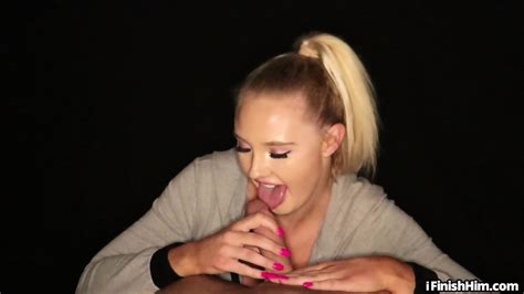 Femdom POV CFNM Babe Sucks BFs Cock With Wide Open Mouth