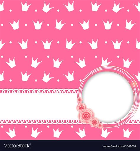 Princess crown background Royalty Free Vector Image