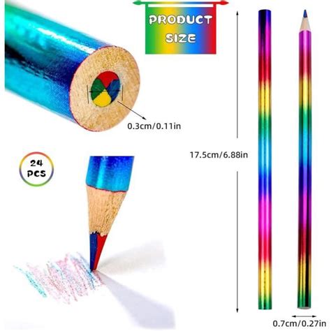 Lot De Crayons De Couleur Arc En Ciel En Crayons De Couleur