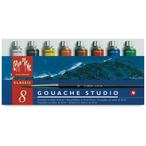 Caran D Ache Gouache Studio Set Set Of With Brush Ml Tubes