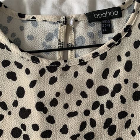 Nude Polka Dot Smock Top Size Worn A Few Times Depop