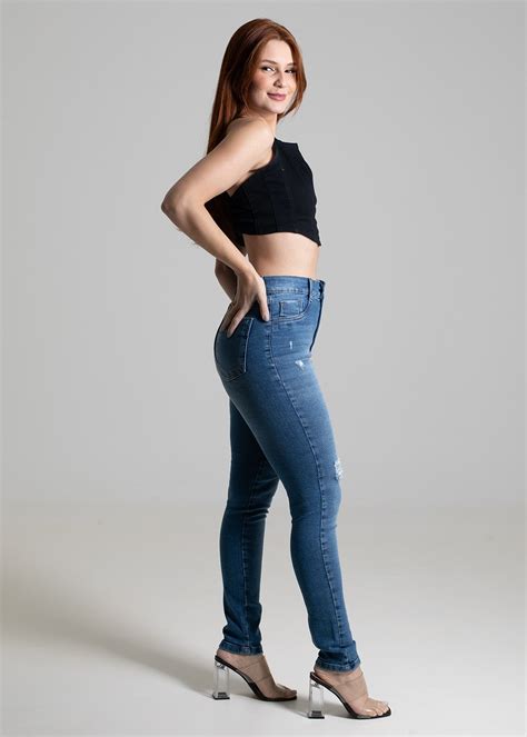 Calça Jeans Sawary Hot Pants Azul