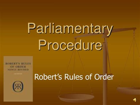 Ppt Parliamentary Procedure Powerpoint Presentation Free Download