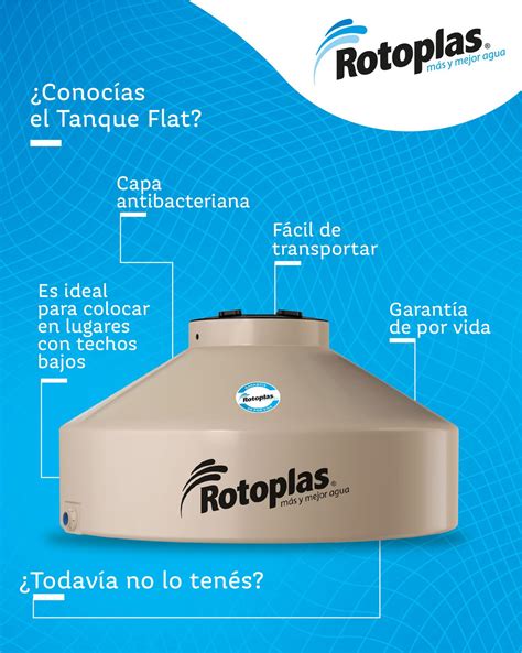 Tanque De Agua Rotoplas Flat Chato Cuatricapa Vertical Polietileno