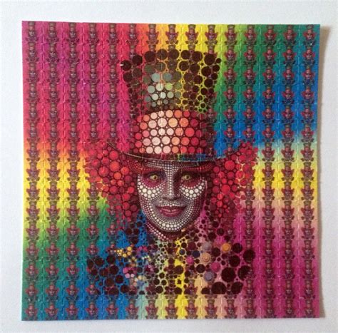 Psychedelic Mad Hatter Colored Blotter Art Print By Mypsyart