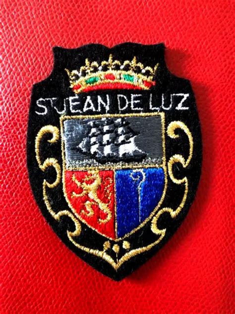 Blason Ancien Ville St Jean De Luz X Cm Insigne Patch Cusson Tissu