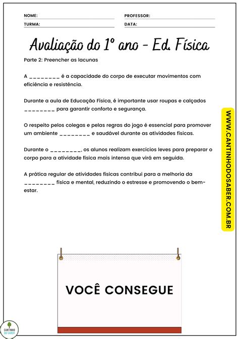 Atividade De Educação Fisica