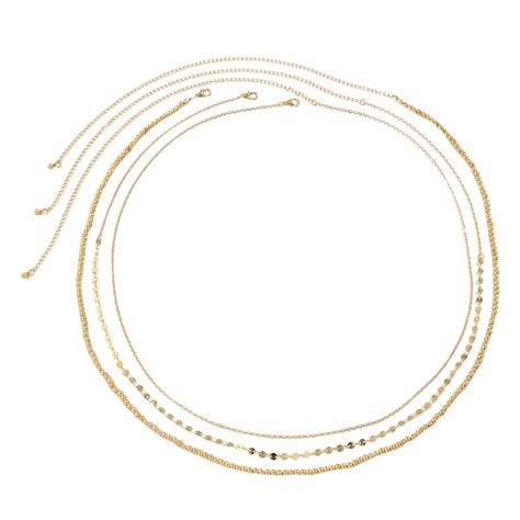 Chain Waist Belly Jewelry Bikini Chains Gold The Stomach Layered Summer